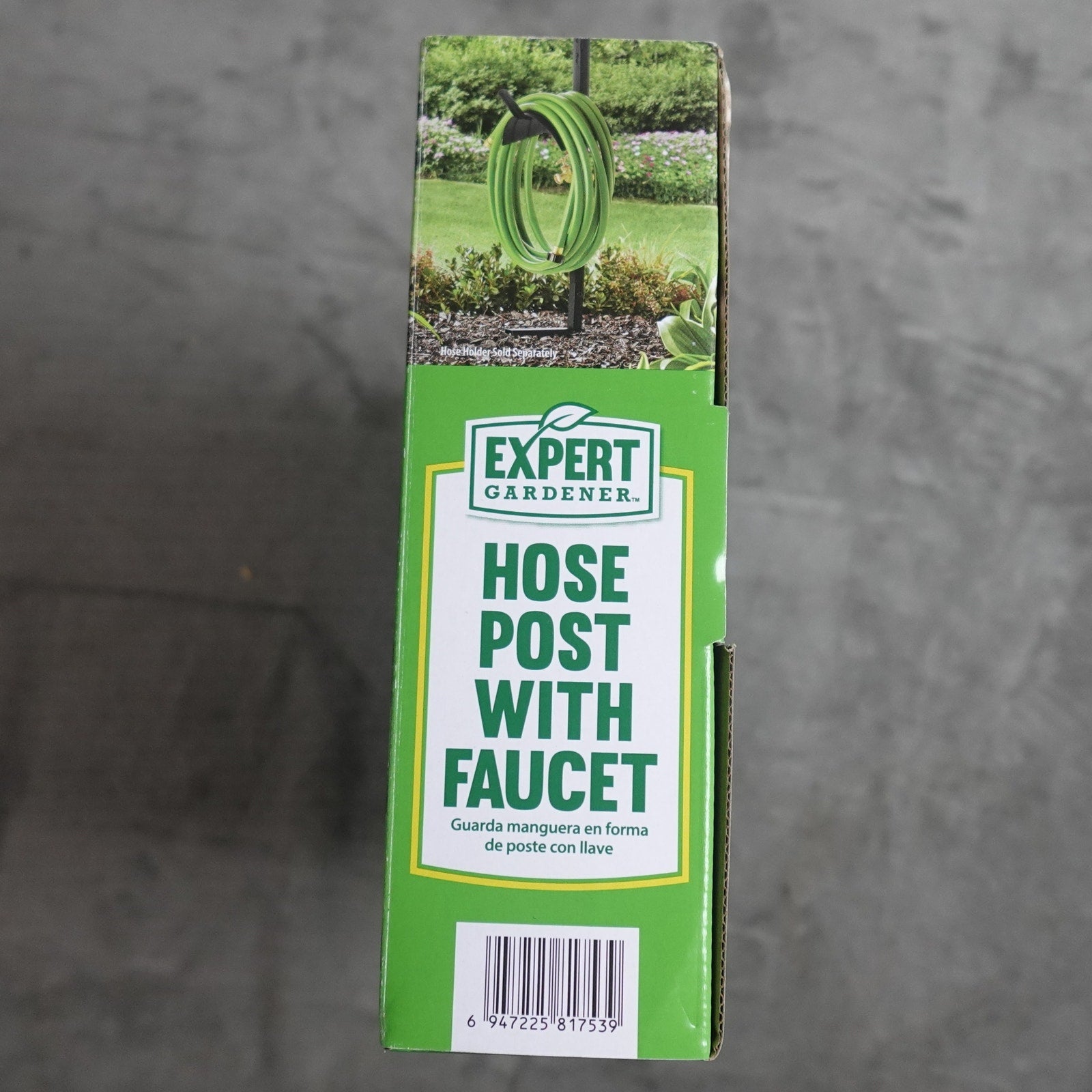 Expert Gardener Matte Black Metal Hose Post With Faucet for Watering & Garden NEW