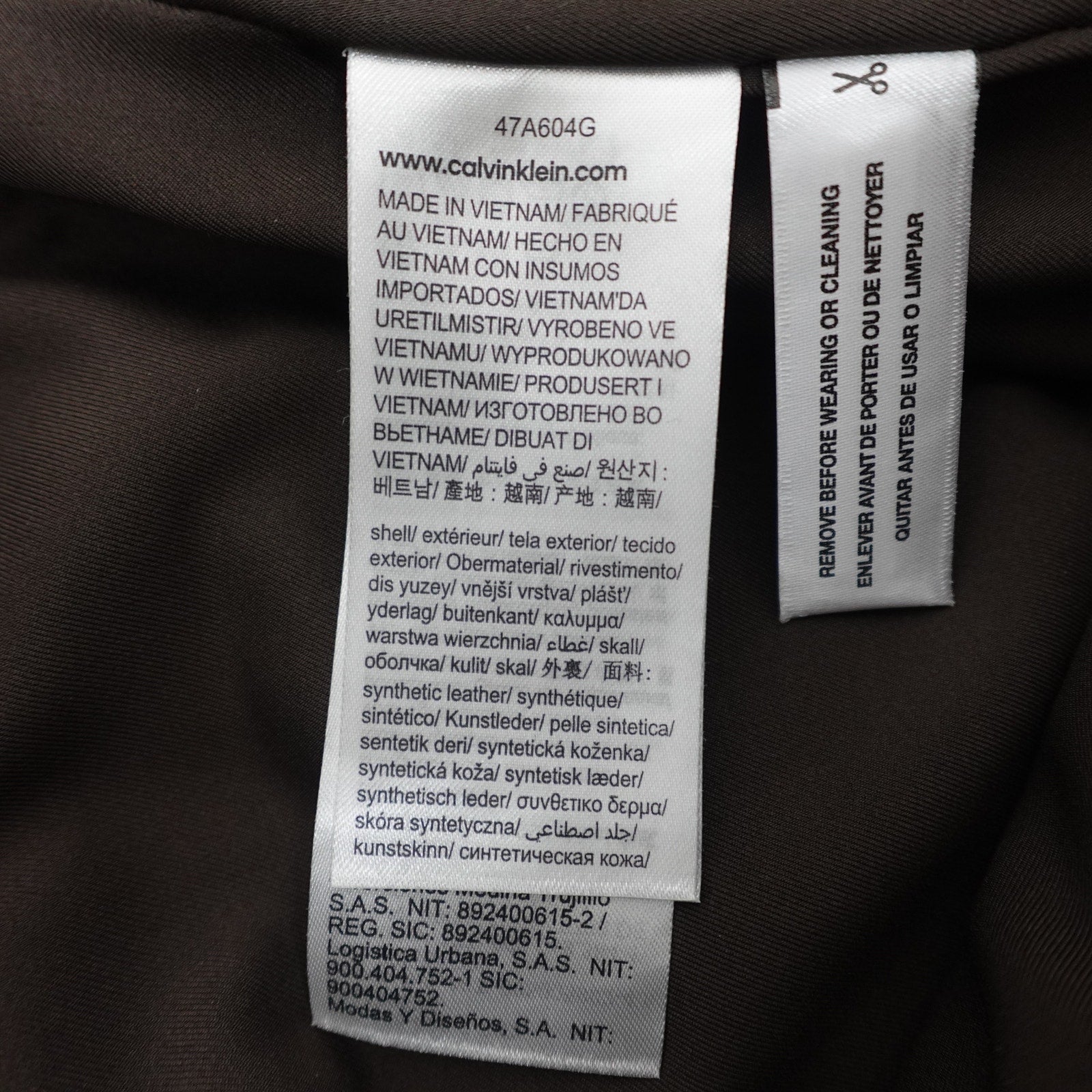Calvin Klein Women's Faux Leather 90s Pants Mulch Brown - 2