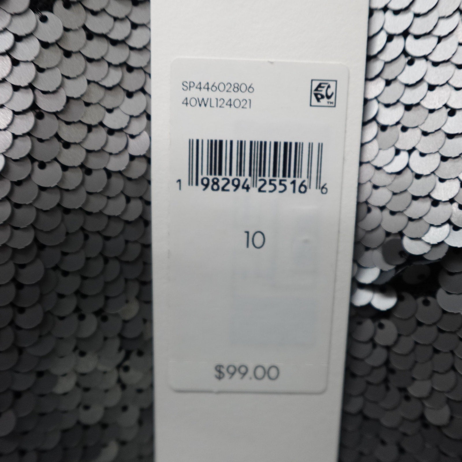 Calvin Klein Women's Sequin Tank Top Dark Gray - Size 10
