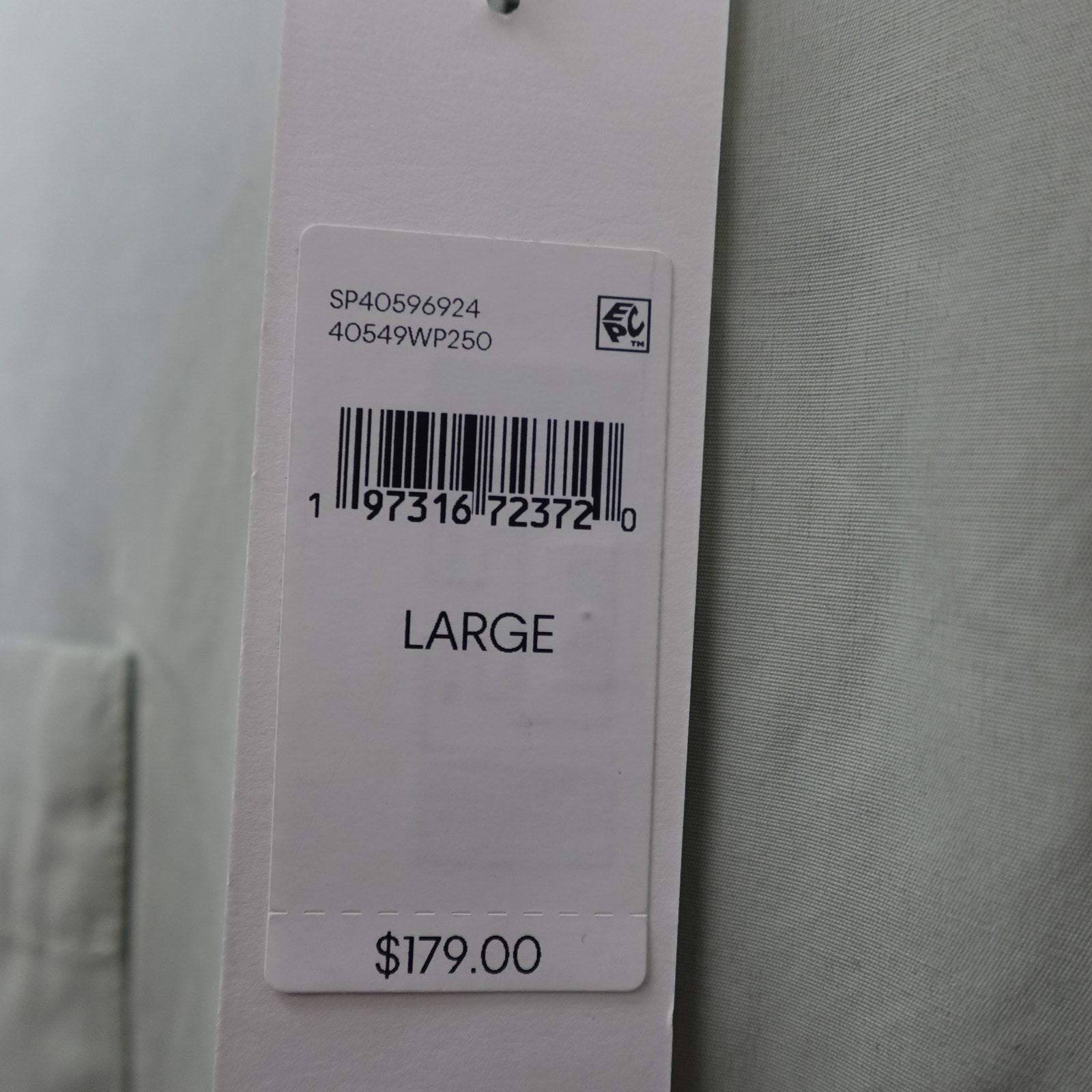 Calvin Klein Classic Fit Womens Tech Cotton/Nylon Blend Full Zip Jacket - Large
