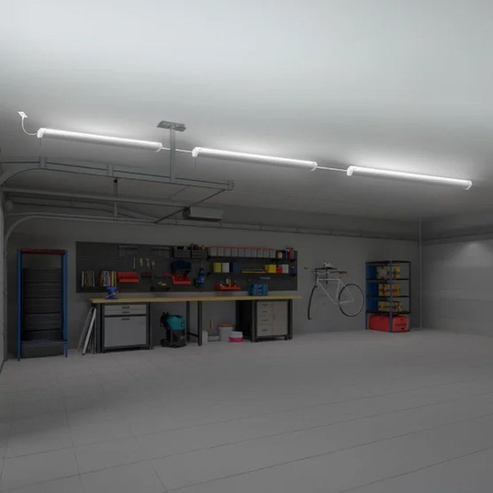 4 Ct. Feit 10,000 Lumen Multi-Directional Shop Lights with Motion Detection
