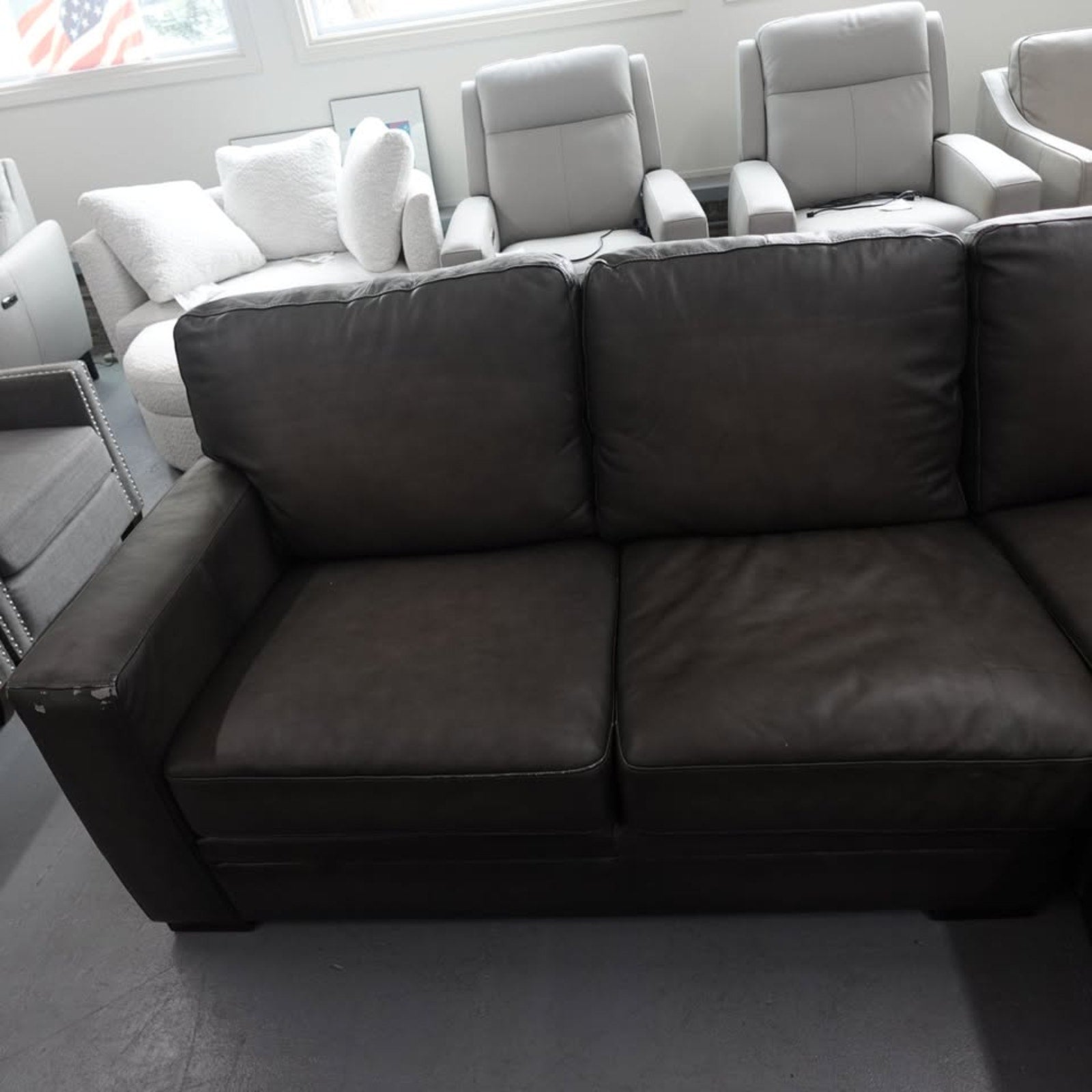 Luca 4-piece Top Grain Leather Sectional
