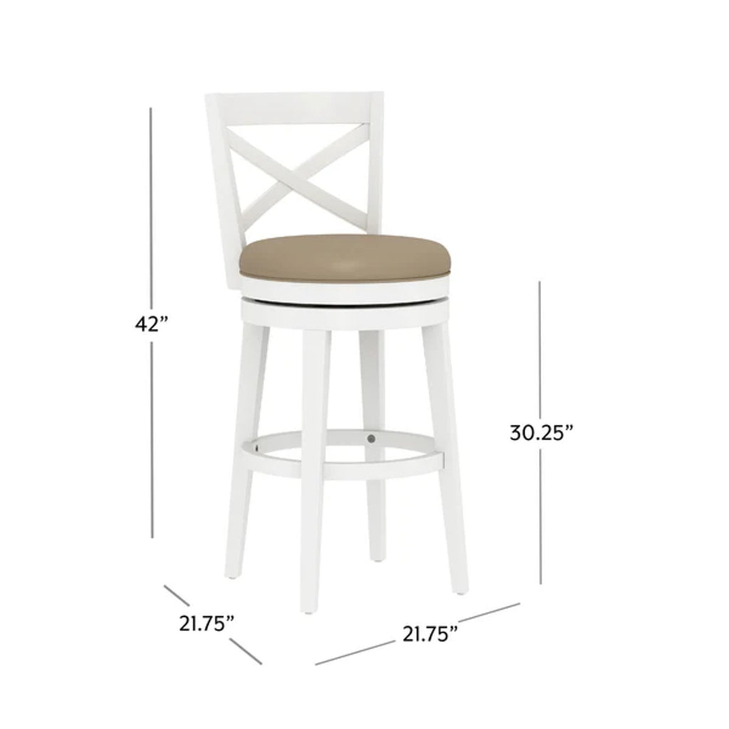 Grace Bar Height Stool White - HH2 Home