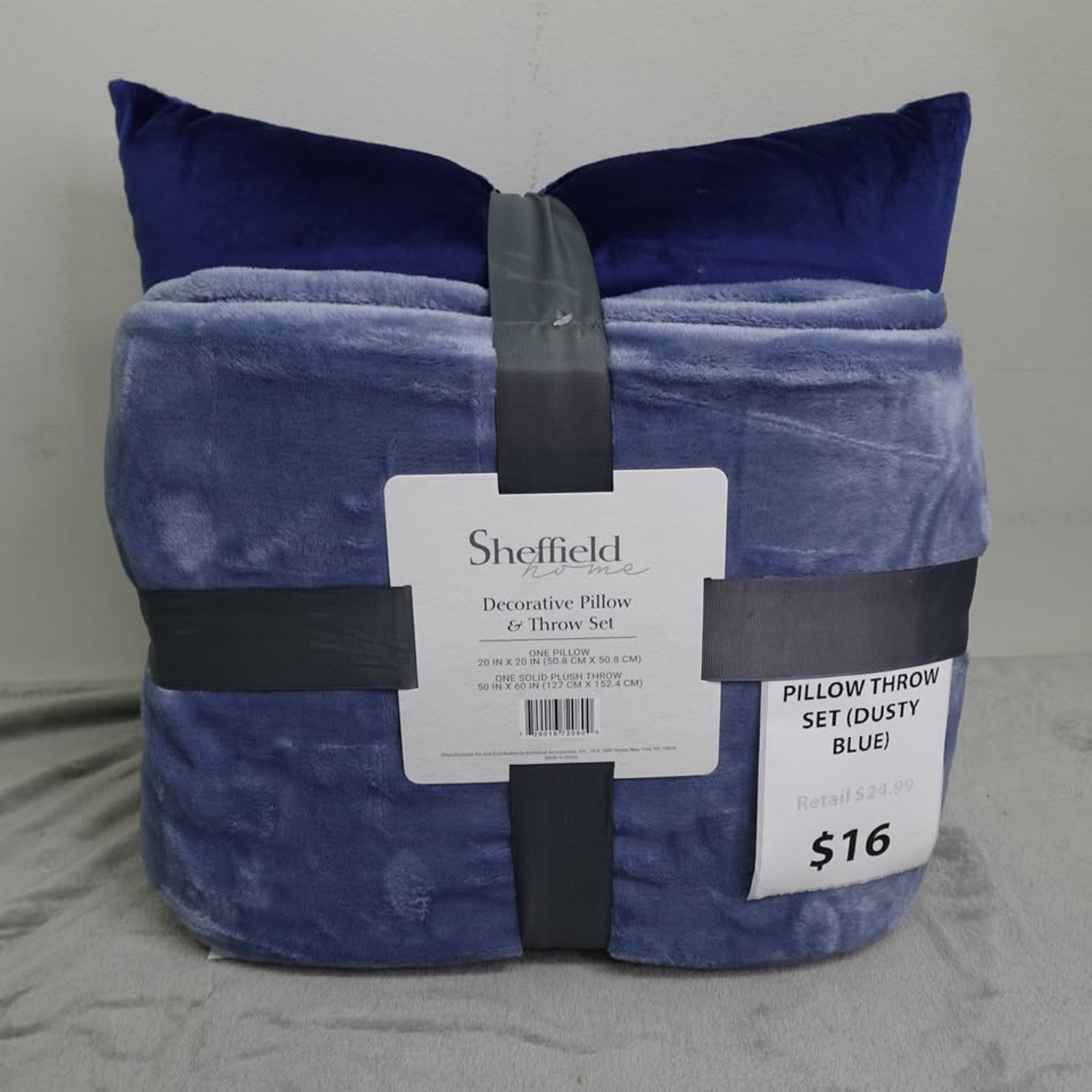 Sheffield Home Decorative Pillow Throw Set - Dusty Blue
