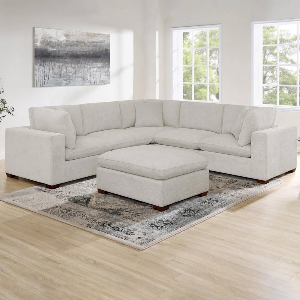 Thomasville Lowell 6-piece Modular Sectional Light Gray