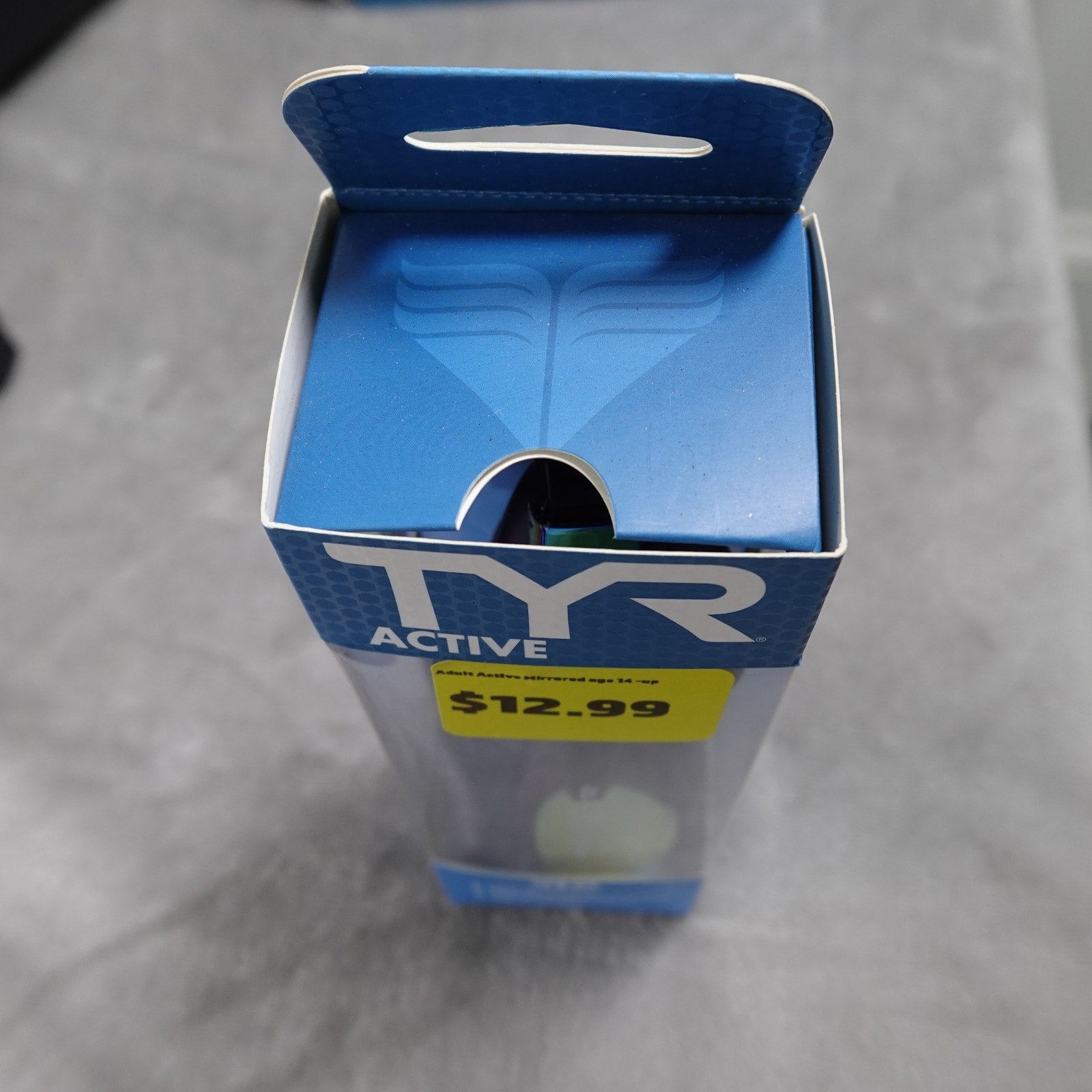 TYR Vesi Navy Blue Mirrored Adult Swim Goggles Ages 14+ New