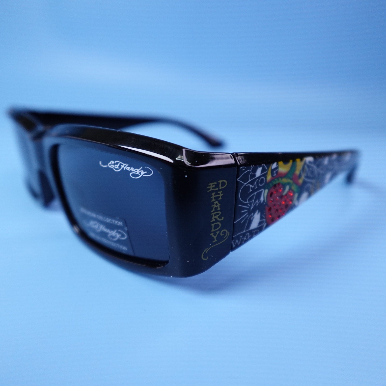 Ed Hardy  Sunglasses No More War Black 100% UV Protection