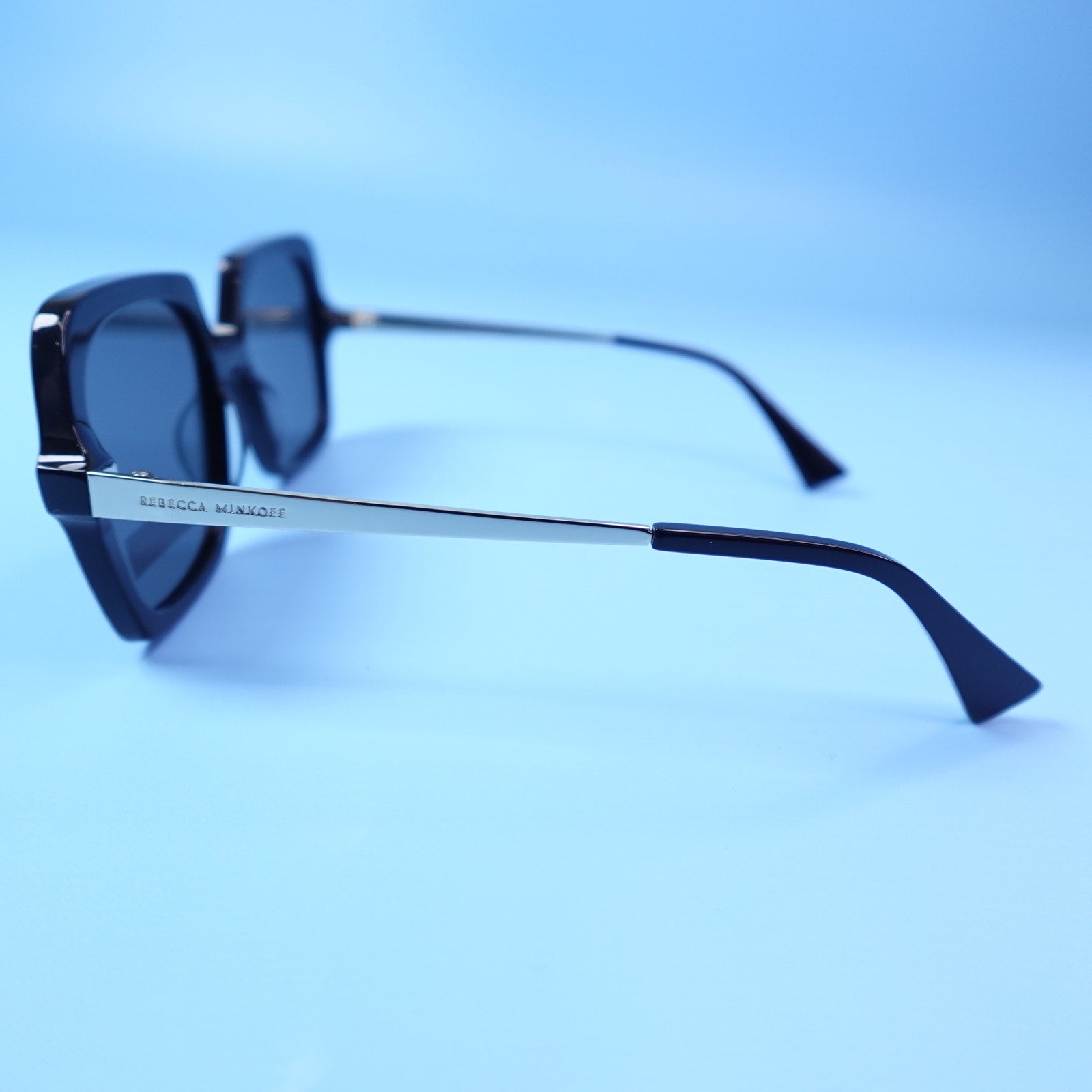 Rebecca Minkoff Sunglasses Willow Black & Silver 100% UV Protection