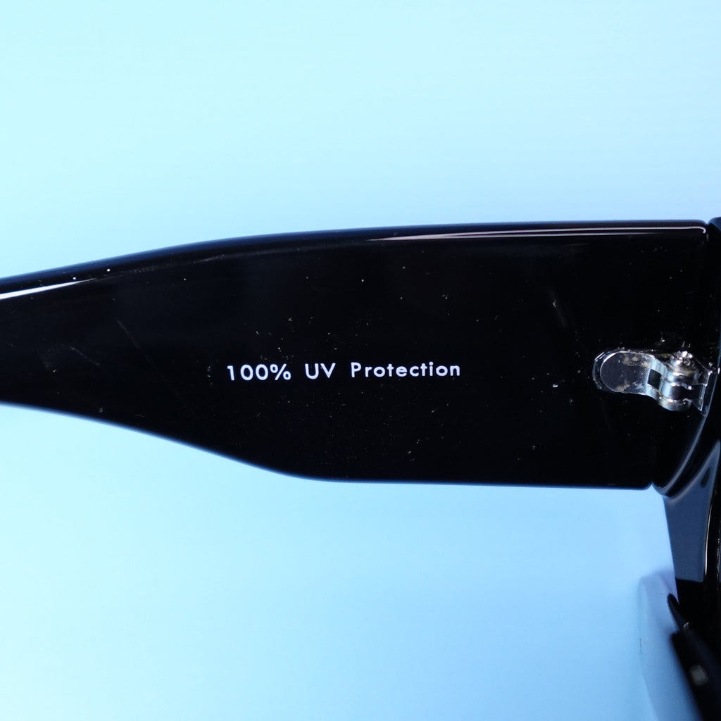 Ed Hardy Los Angeles Skull Sunglasses Black 100% UV Protection Oversized NEW