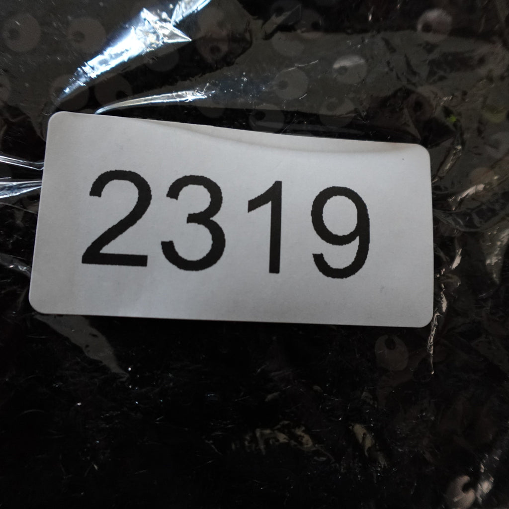 Donna Karan New York Size 14 Black Sequin Short Sleeve ButtonUp Belted Dress NWT