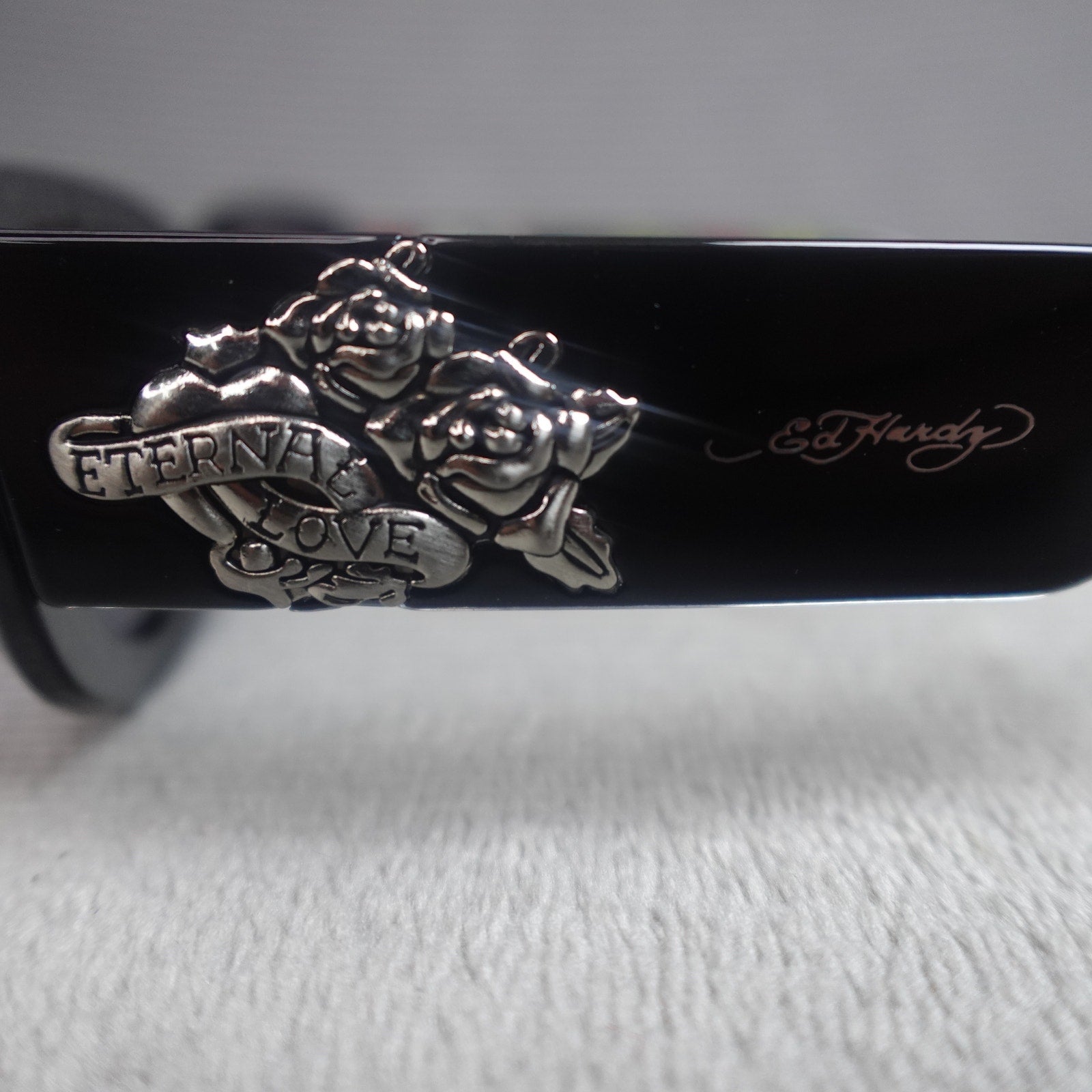 Ed Hardy Ed Kabuki Sunglasses Black UV400 Eternal Love NEW