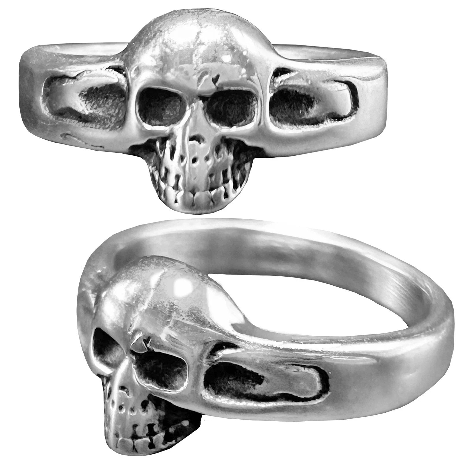 Size 9 Stainless Steel Small Skull Ring RSRN-724