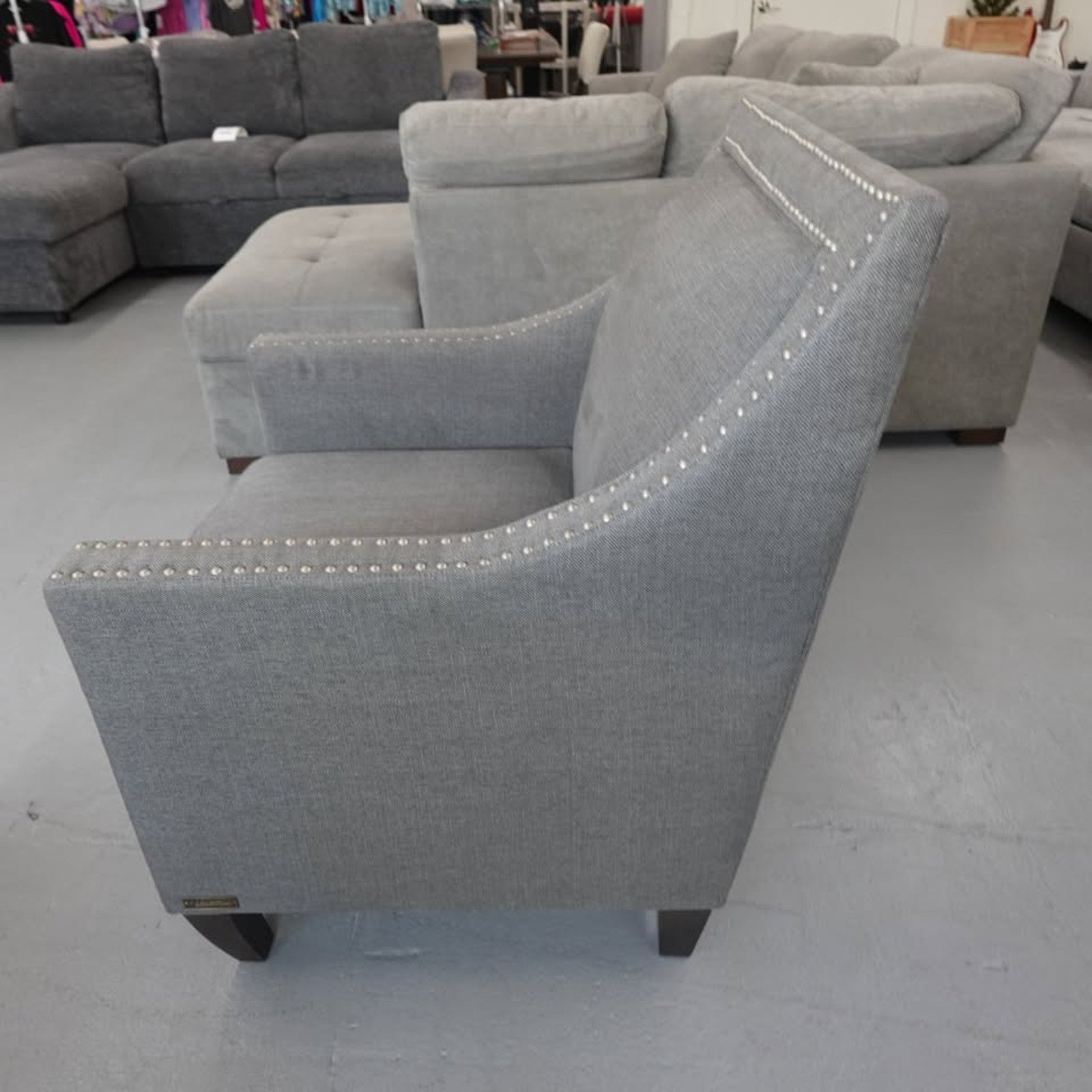 Aubree Fabric Accent Chair - Gray