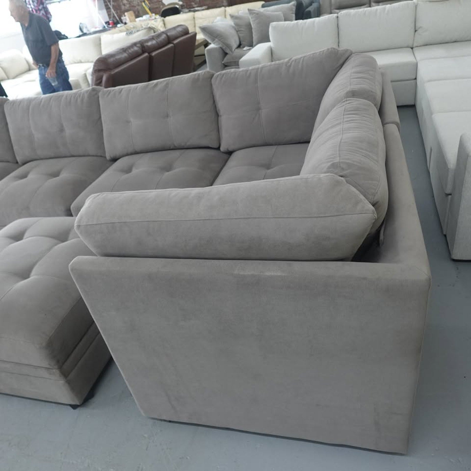 Vaughnn 6-piece Fabric Modular Sectional with Storage Gray