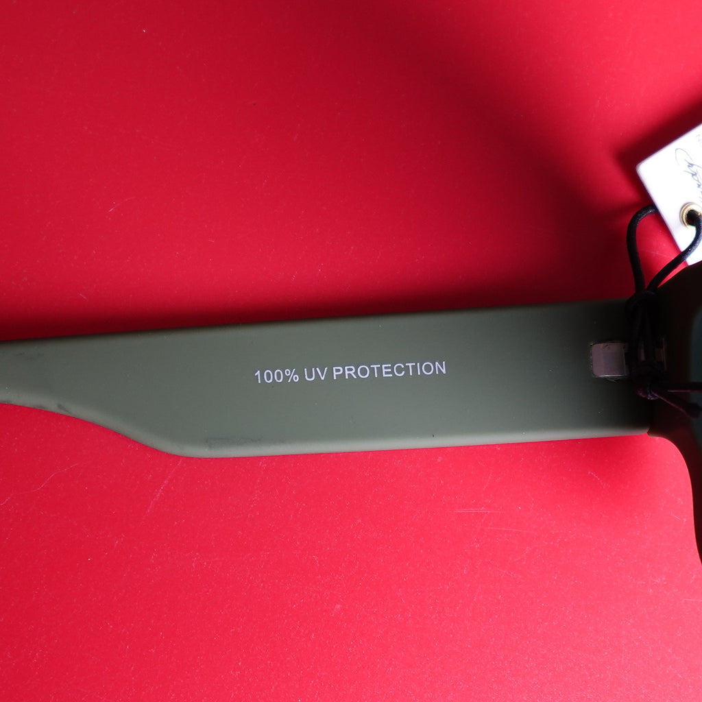 Ed Hardy Camouflage Green Square Frame Sunglasses Black 100% UV Protection