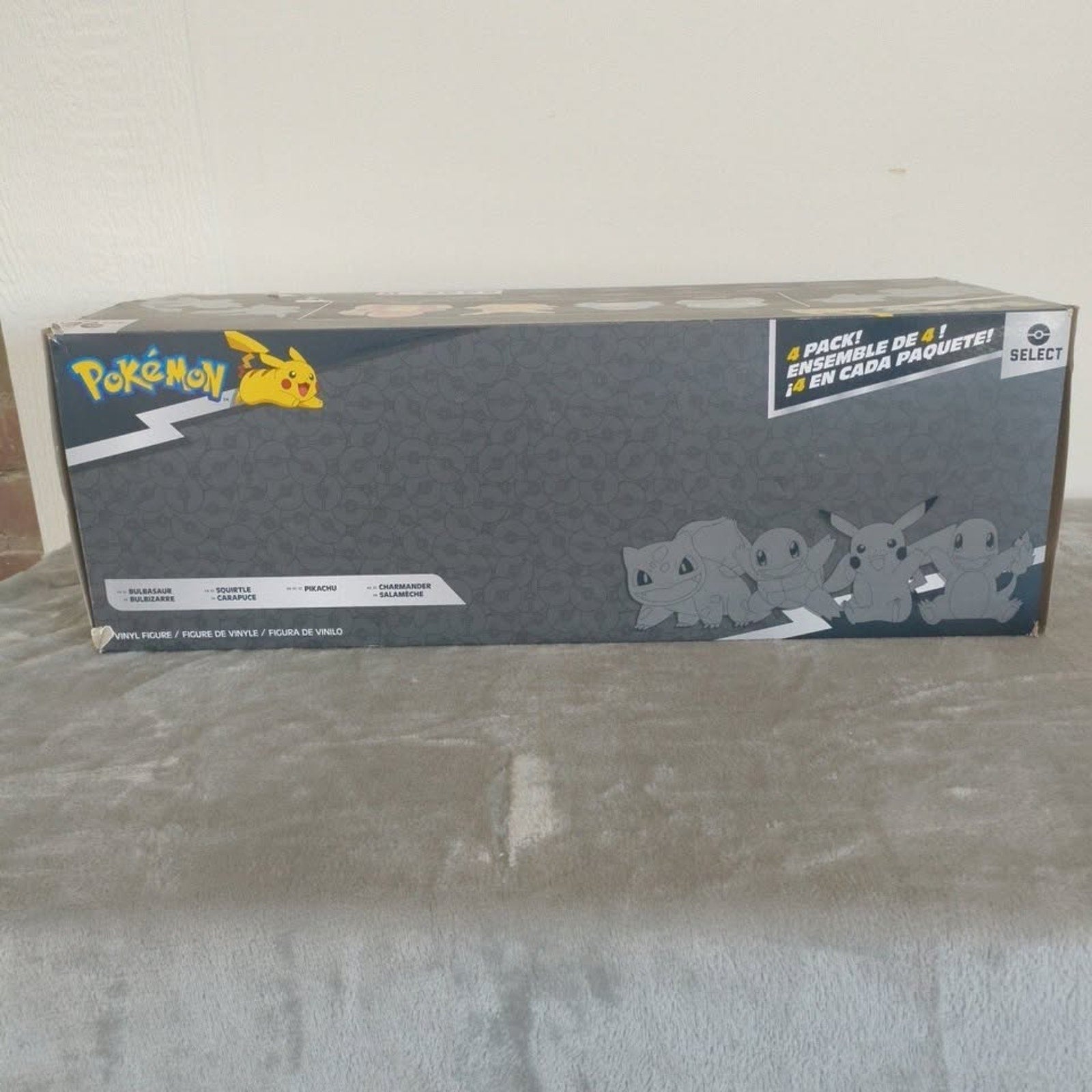 Open Box Pokemon Vinyl 8" Figures 4 Count Bulbasaur Squirtle Pikachu Charmander