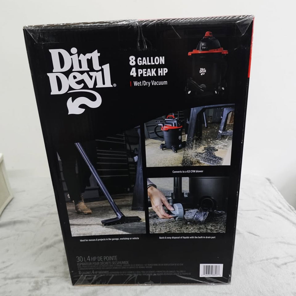 Dirt Devil Brand 8 Gallon Wet/Dry Vacuum Model# SD68000