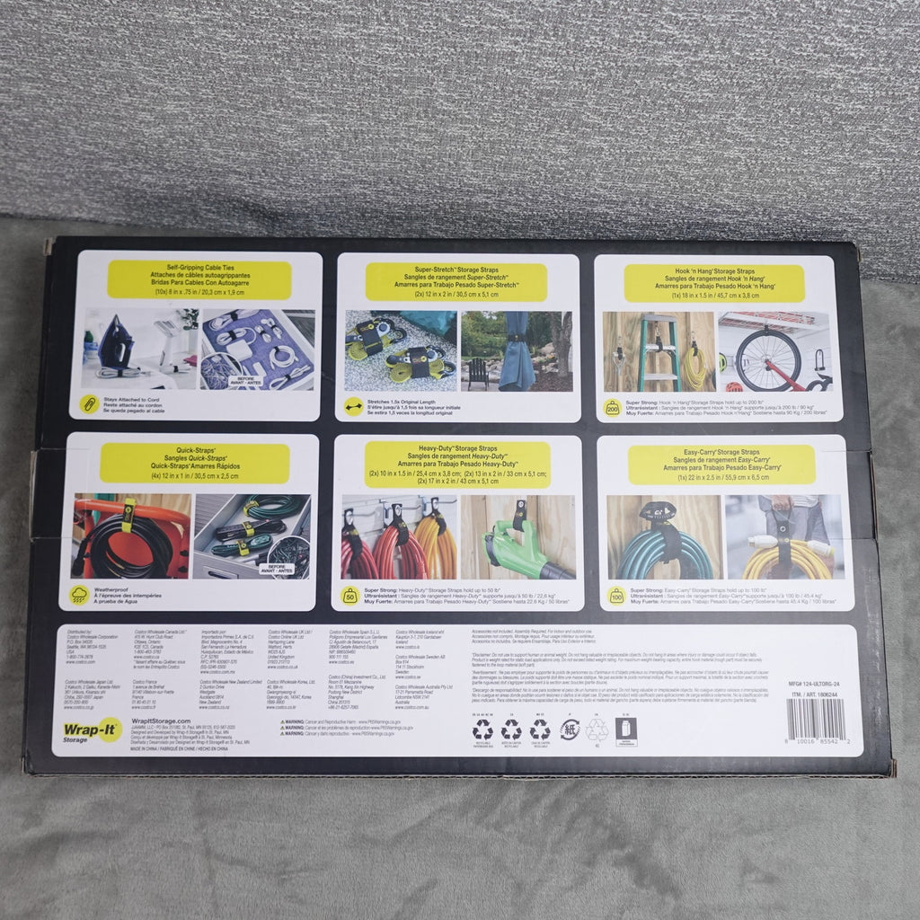 New Wrap-It Storage Ultimate Organization Pack 24 Piece Cable Ties Straps NEW 124-ULTORG-24