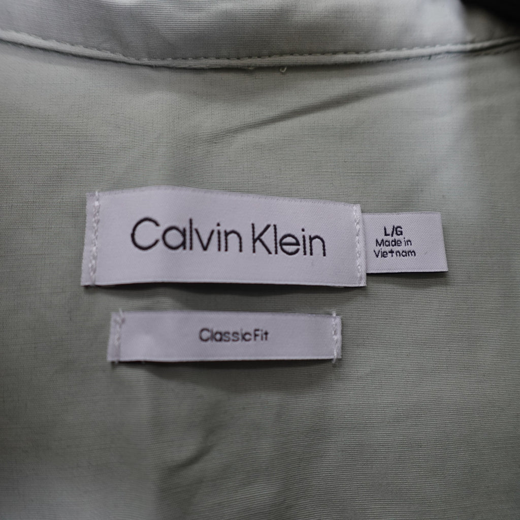 Calvin Klein Classic Fit Womens Tech Cotton/Nylon Blend Full Zip Jacket - Large
