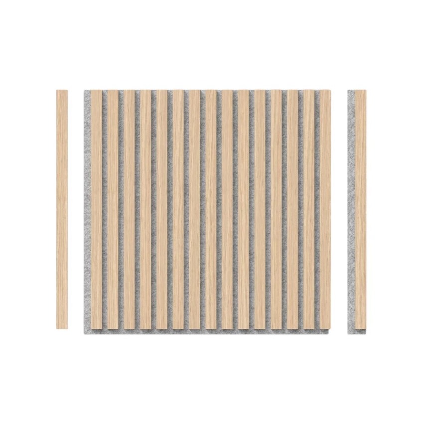 Artika Sonolok Acoustic Slat Wall Panels Oak & Black - 4 Pack NEW