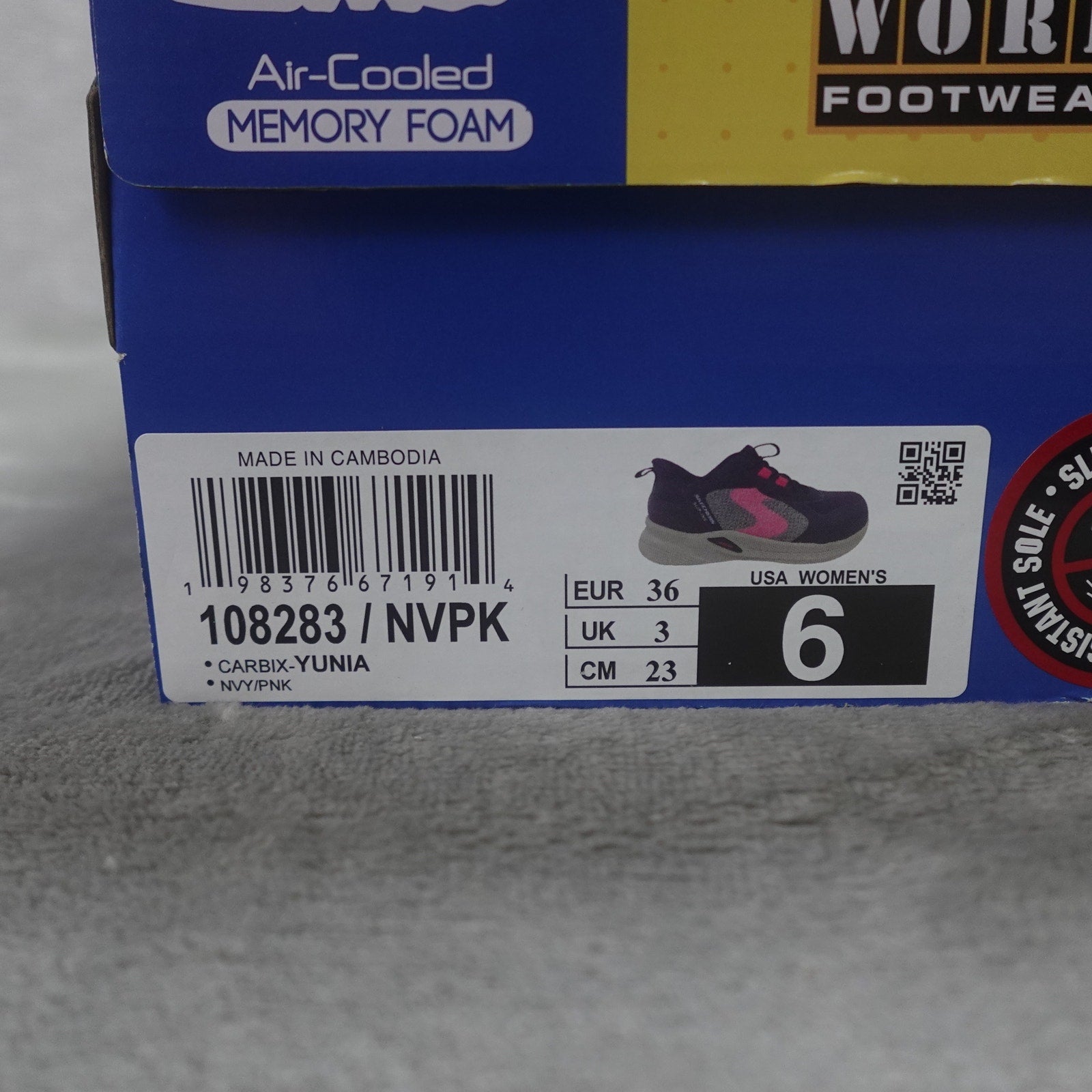 Skechers Work Hands Free Slip-Ins Women's Size 6 NVPK 108283 Slip Resistant Shoes