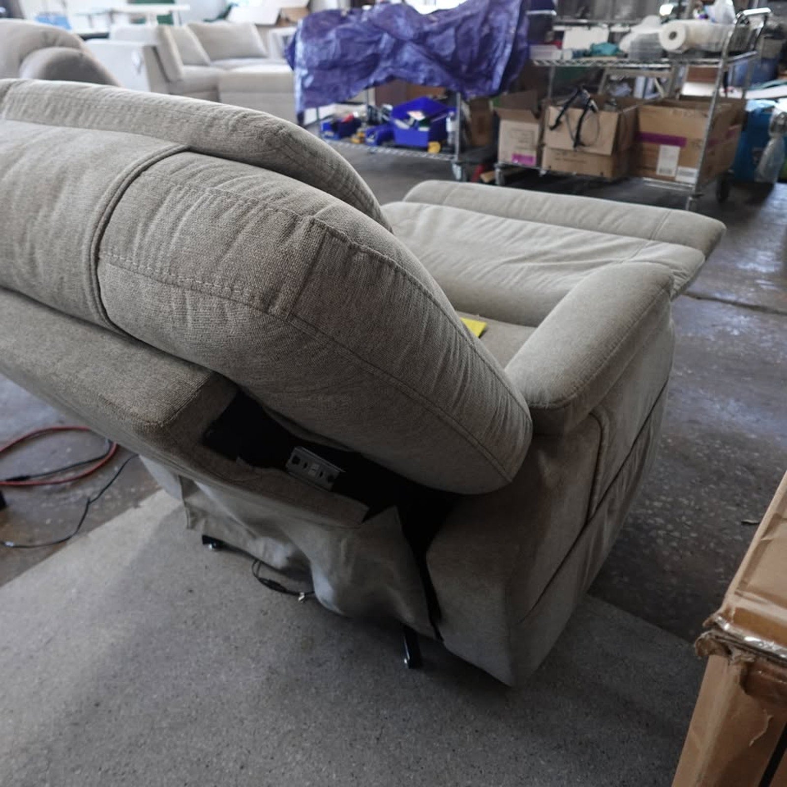 Flexsteel Zecliner Power Lift Headrest and Lumbar Sleep Recliner (read description)