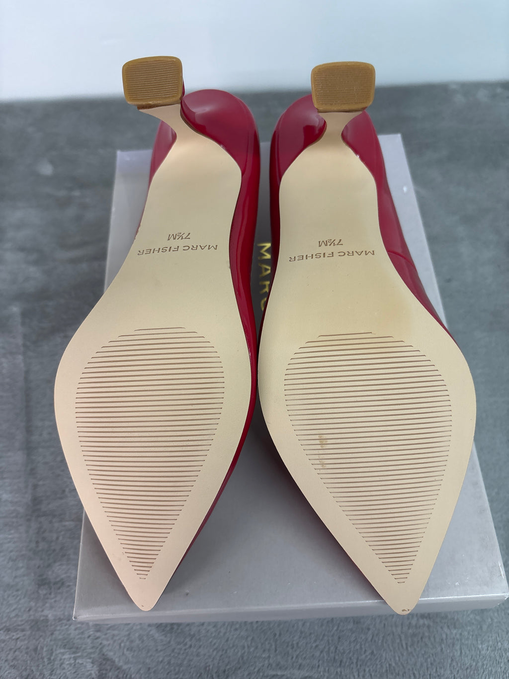 Marc Fisher red pointed-toe high heels