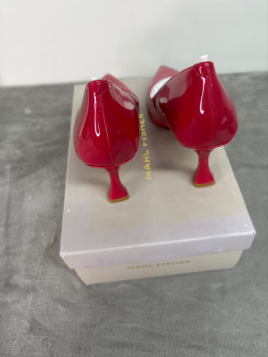 Marc Fisher red pointed-toe high heels