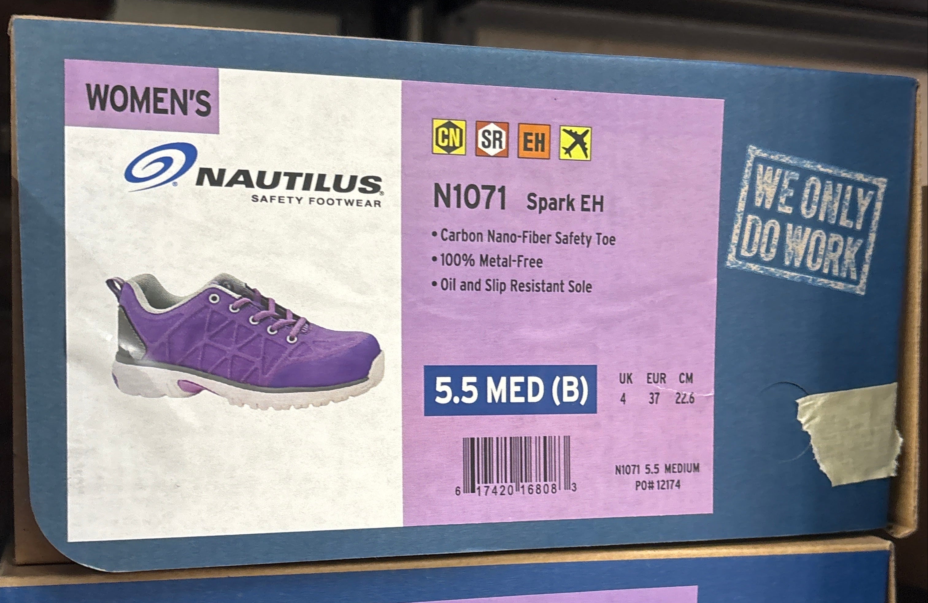 Nautilus N1071 Spark EH Women's 5.5M Purple Safety Toe Work Shoes