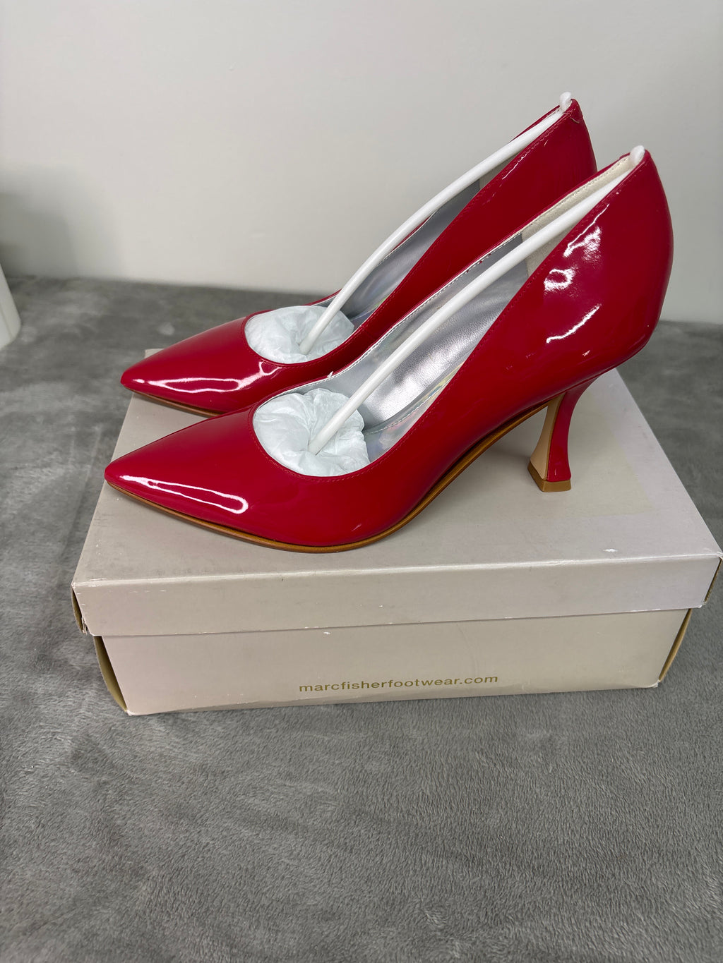 Marc Fisher red pointed-toe high heels