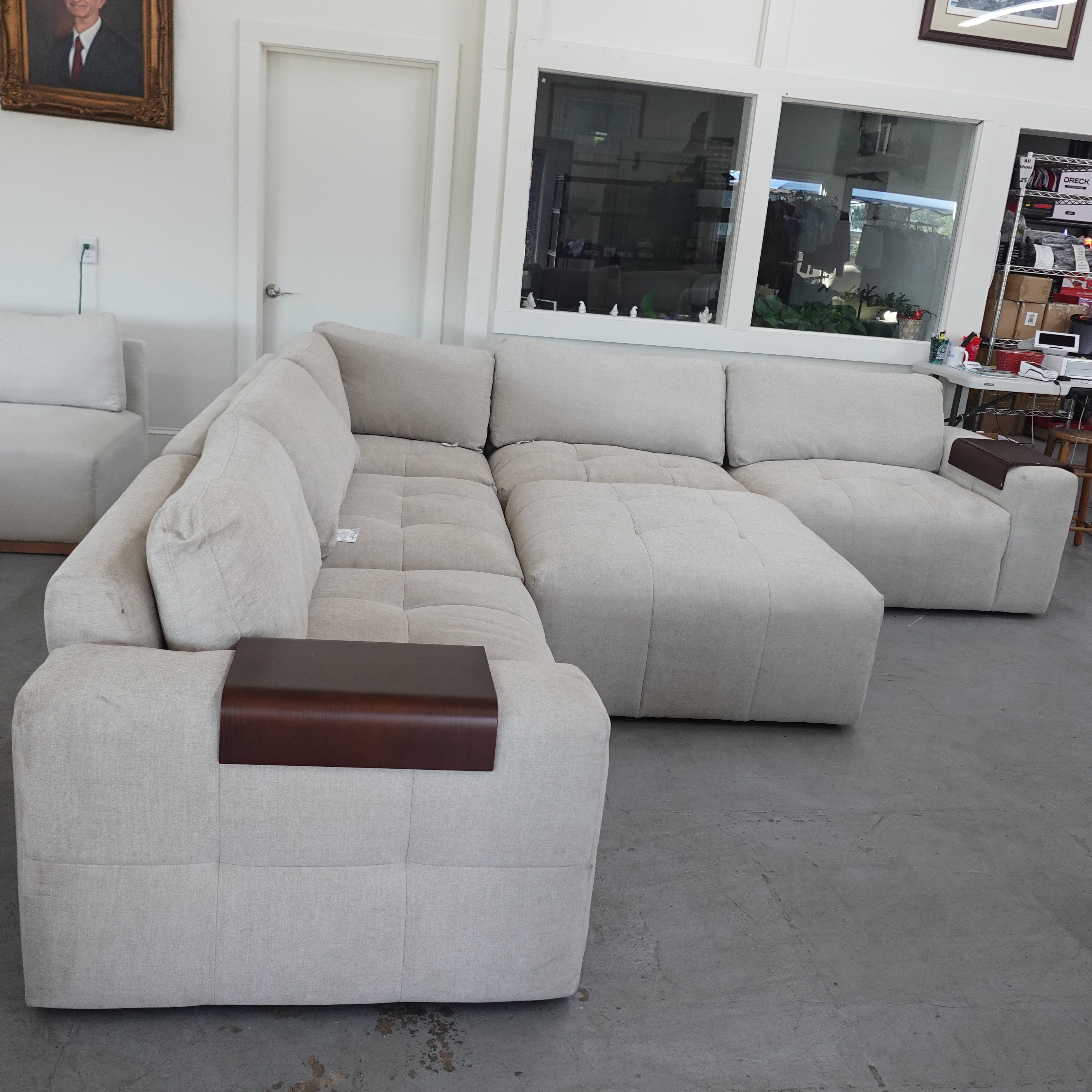 Paige 6-piece Modular Fabric Sectional Cream
