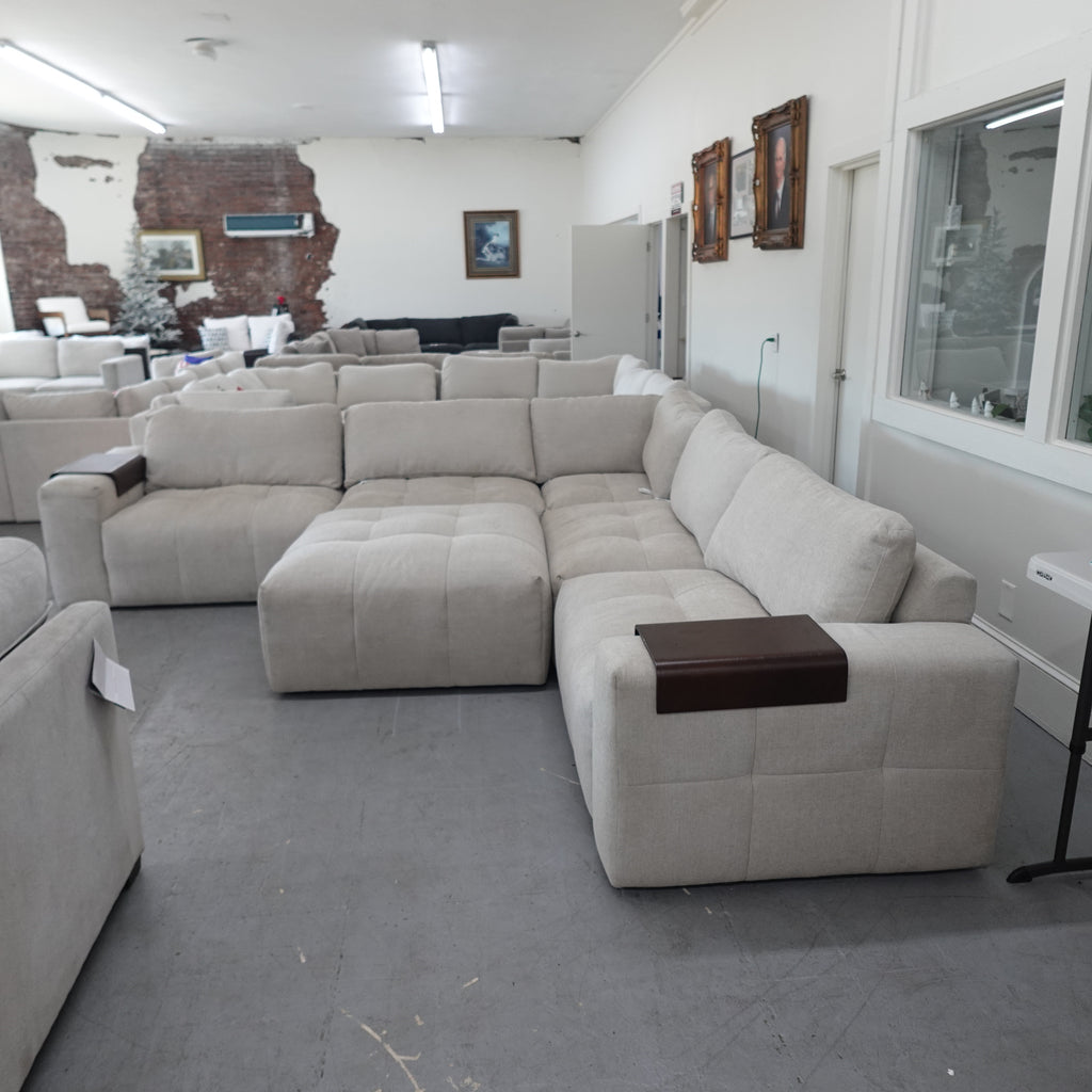 Paige 6-piece Modular Fabric Sectional Cream