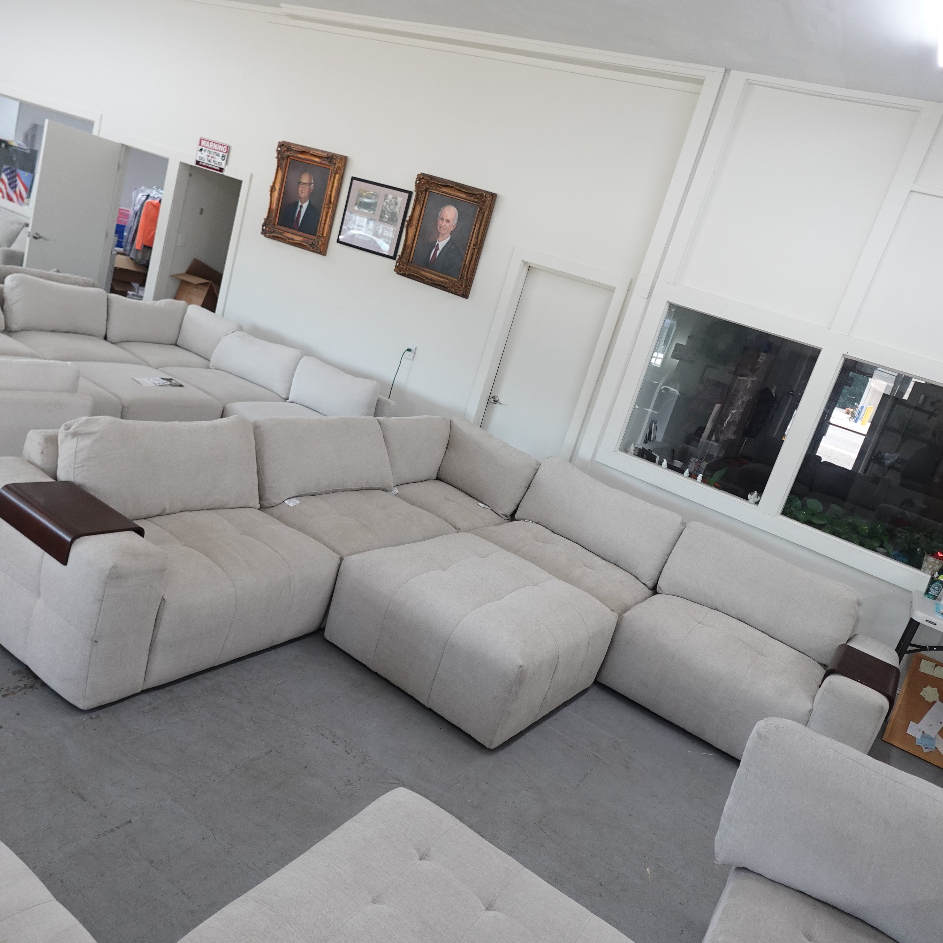 Paige 6-piece Modular Fabric Sectional Cream