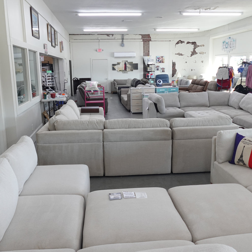Paige 6-piece Modular Fabric Sectional Cream