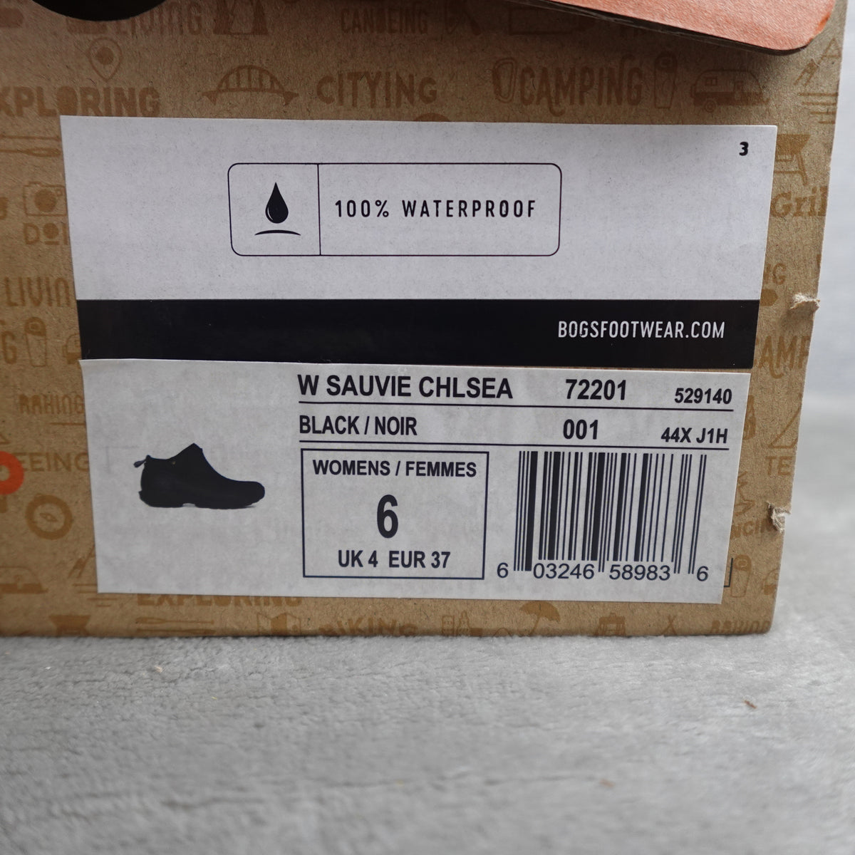 BOGS Women's Sauvie Chelsea Waterproof Slip-On Boots Black Size 6 M 72201-001