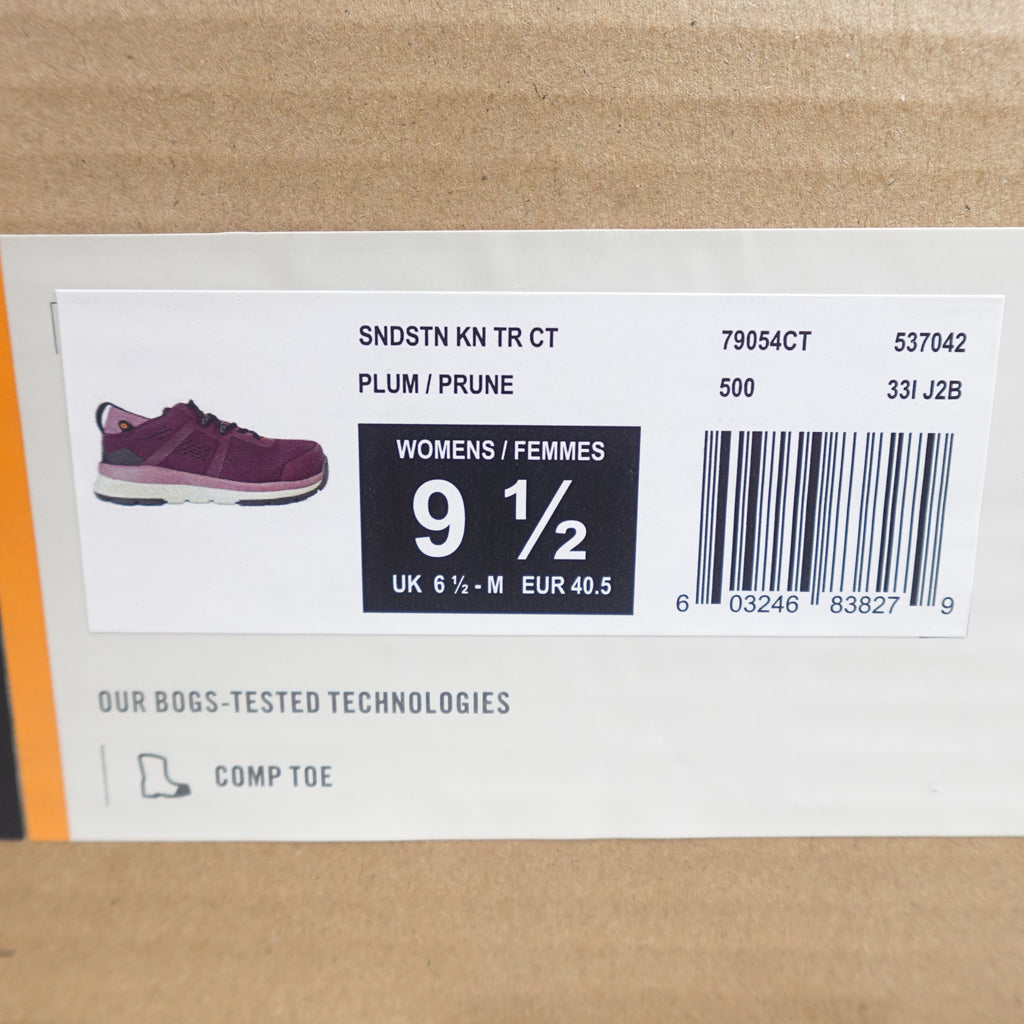 BOGS Women's Sandstone Knit Low TR Composite Toe Work Shoes Plum Size 9.5