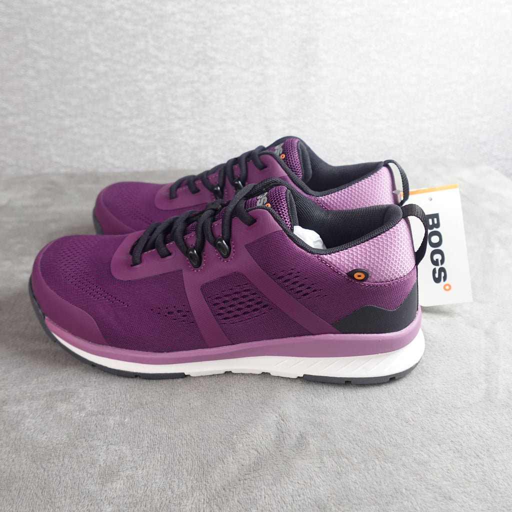 BOGS Women's Sandstone Knit Low TR Composite Toe Work Shoes Plum Size 9.5