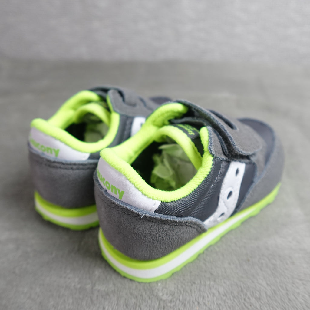 Saucony Baby Jazz HL Boys 5.5M Grey White Sneakers SL259640 New
