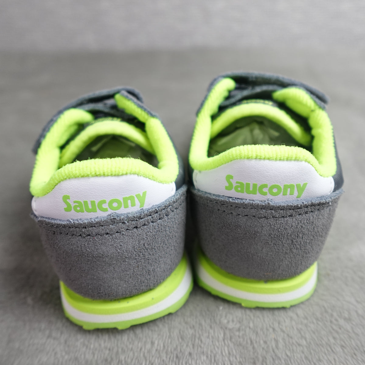 Saucony Baby Jazz HL Boys 5.5M Grey White Sneakers SL259640 New
