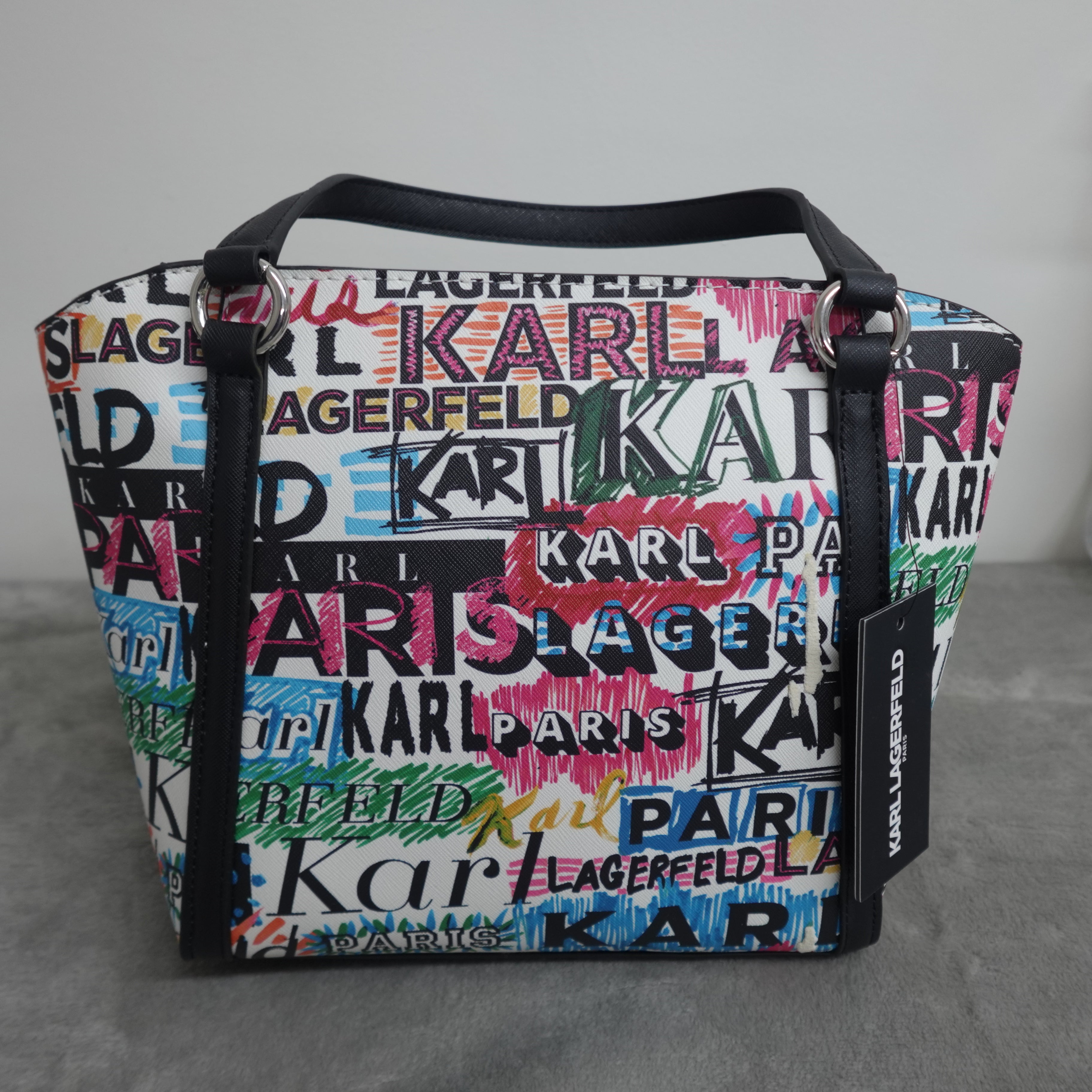 KARL LAGERFELD PARIS Iris Tote – Logo Explosion