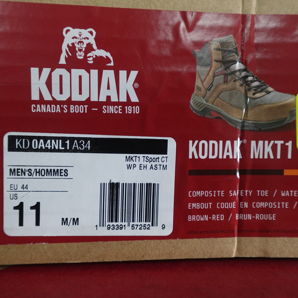 Kodiak Men's Work Boots Size 11 Brown KD0A4NL1A34 T-Sport WP EH CT