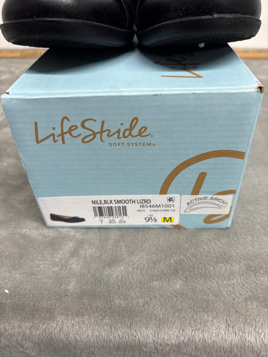 Lifestride Nile black smooth lizrd
