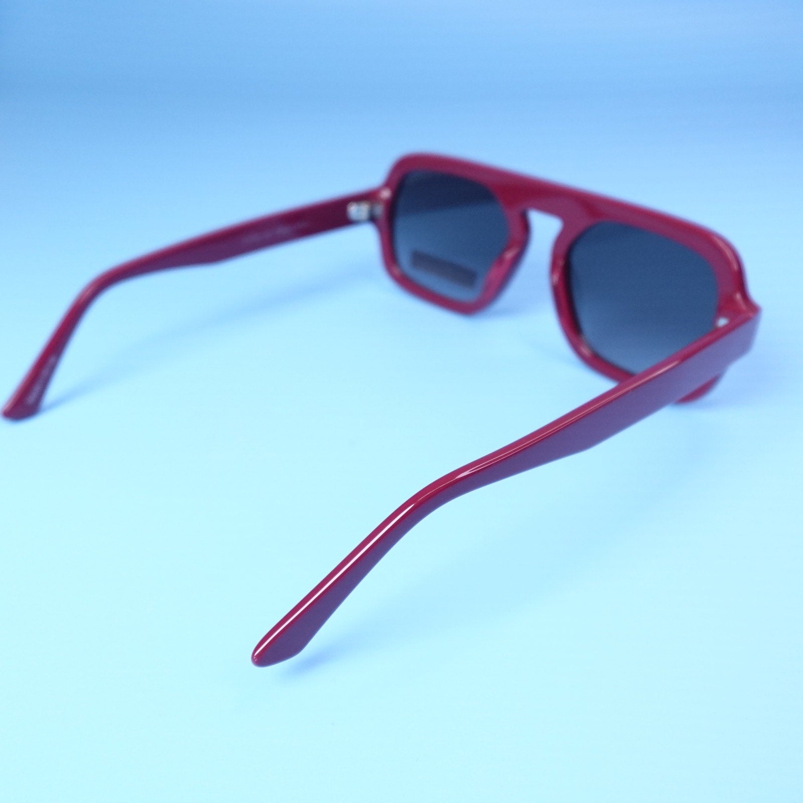 Rebecca Minkoff Rhiannon Cranberry Red Square Sunglasses 100% UV Protection