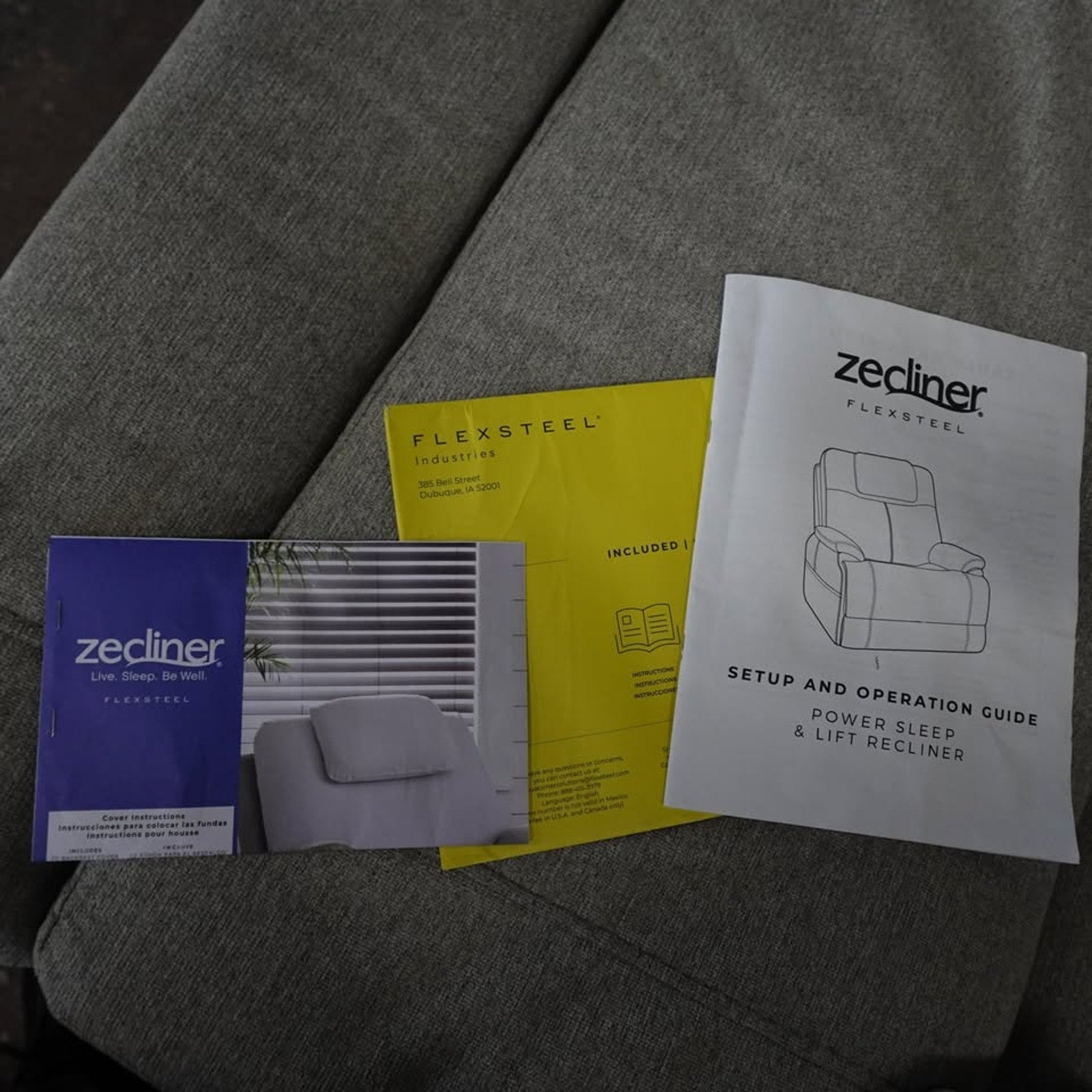 Flexsteel Zecliner Power Lift Headrest and Lumbar Sleep Recliner (read description)