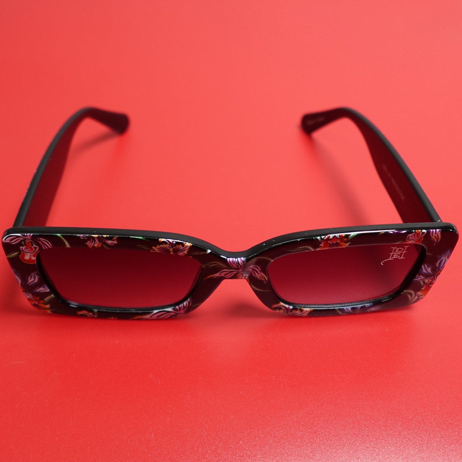 Ed Hardy Rainforest Floral Sunglasses Black 100% UV Protection