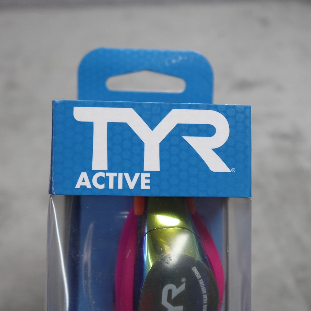 TYR Vesi Femme Mirrored Adult Swim Goggles Gold/Pink New