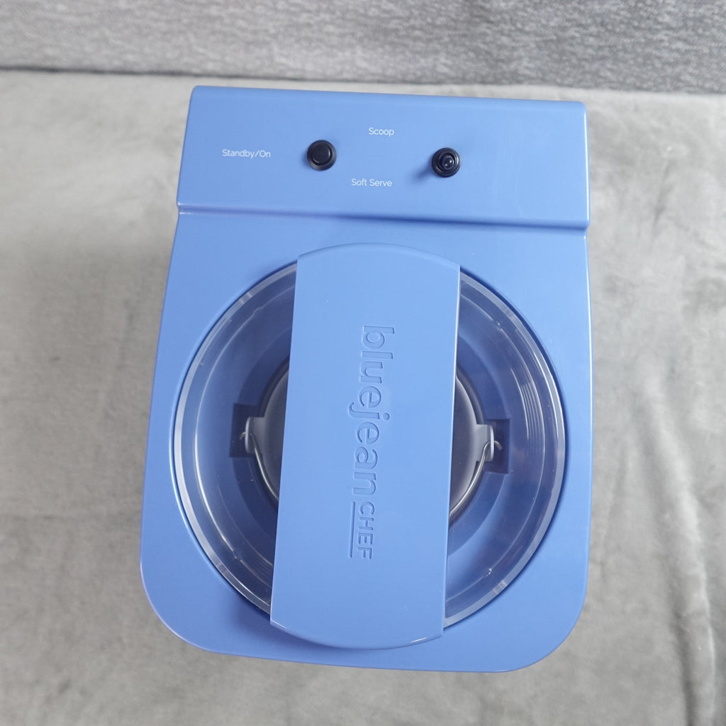 Blue Jean Chef 1 Qt Thermoelectric Ice Cream Maker Denim Blue SBJCTEIC100 NEW