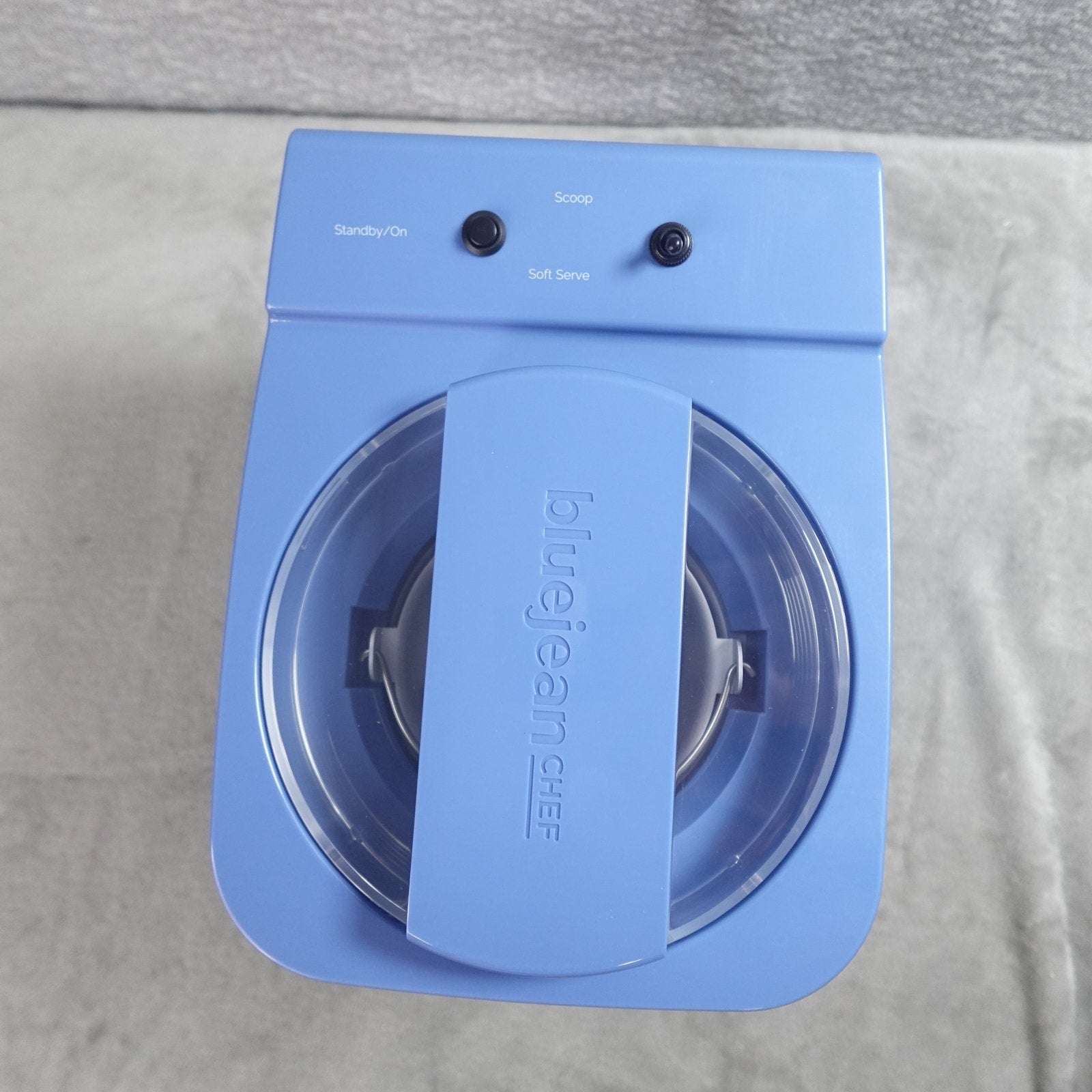 Blue Jean Chef 1 Qt Thermoelectric Ice Cream Maker Denim Blue SBJCTEIC100 NEW