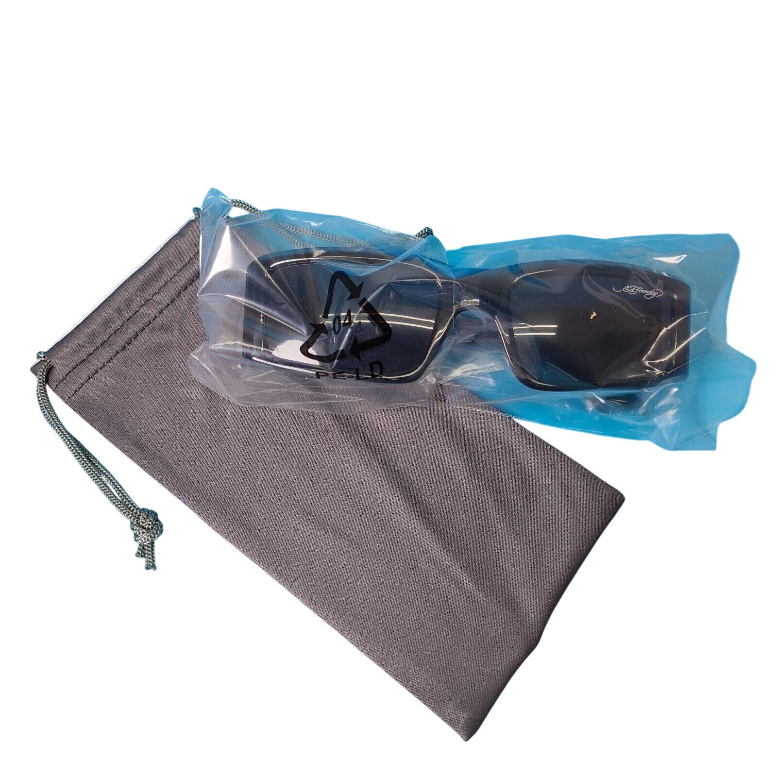 Ed Hardy Sunglasses UV 100% Protective Black w/ Dragon Hokusai