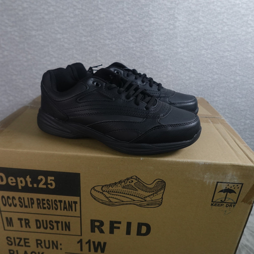 Lot of 6 Tredsafe Dustin Men's Slip Resistant Work Shoes Black Size 11W New